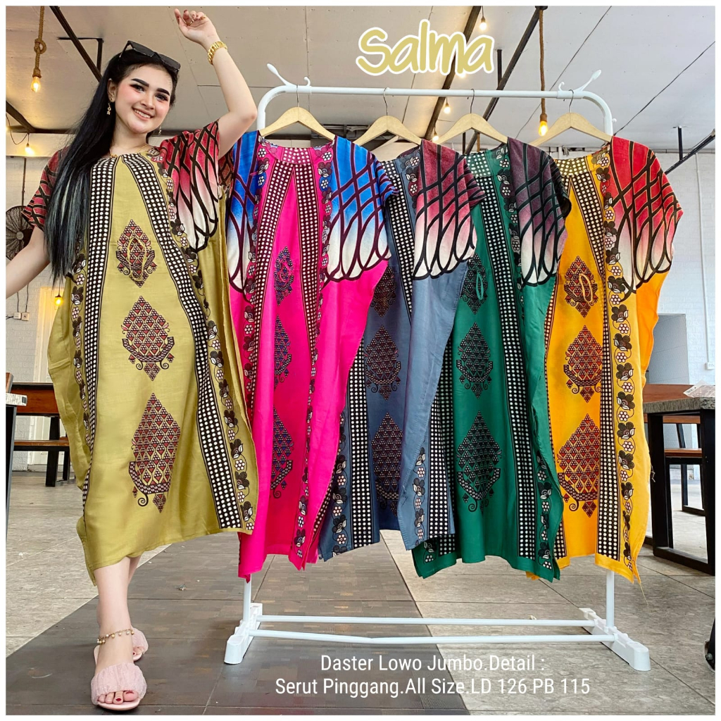 DASTER LOWO JUMBO SALMA WONDERLAND KALONG KELELAWAR TALI SERUT DEPAN BAJU TIDUR MURAH PAKAIAN WANITA BAHAN RAYON ADEM DIPAKAI LD 120 COD AURA LD 120