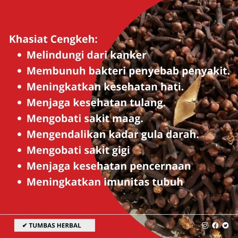 

100 gr cengkeh utuh rempah bumbu masak