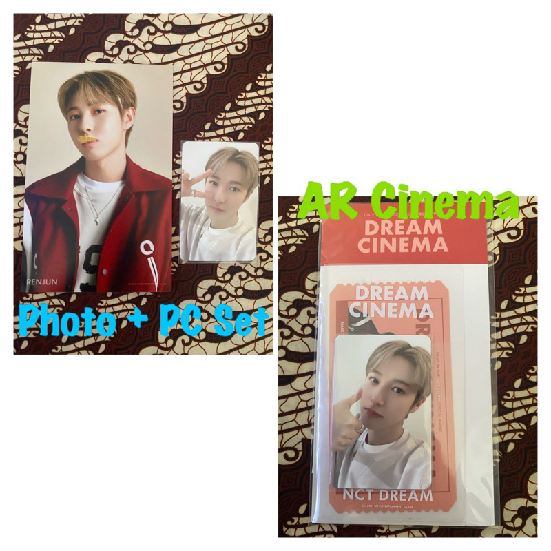 AR Ticket Dream Cinema Renjun Photo PC Set Dream Cinema Renjun MD Dream Cinema NCT Dream