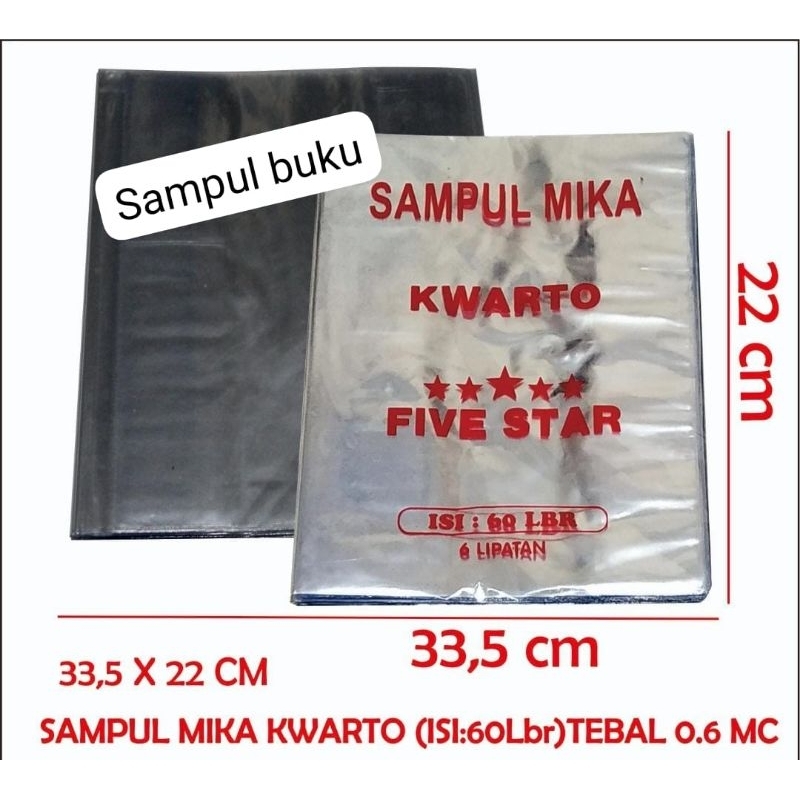 

[ ISI 50 ] SAMPUL BUKU TULIS FIVESTAR KWARTO / PLASTIK BUKU TULIS