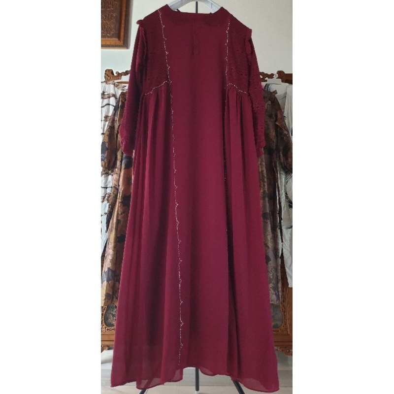 gamis ceruty babydoll payet