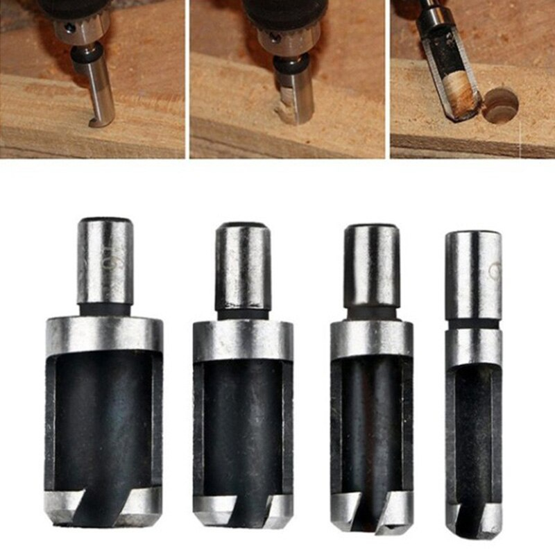 Mata Bor Pembolong Kayu 4PCS Hole Punch Drill Tenon Bit Sleeve 6-16mm