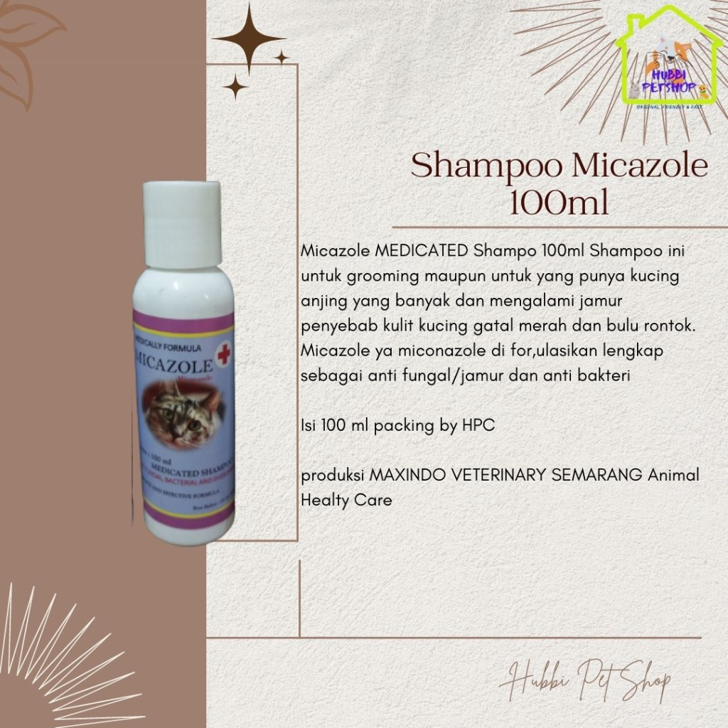 shampo anti jamur kucing 100ml / shampoo anti jamur MICONAZOLE / Shmapo Miconazole