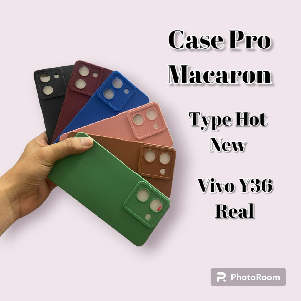 Case Candy Macaron Pro + Protect Camera Macaron For Vivo Y36 Real NEW HOT