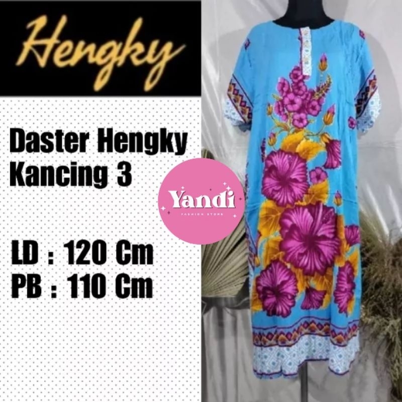 DASTER BATIK ORI MERK  HENGKY KANCING 3 / BUSUI LD 120 CM