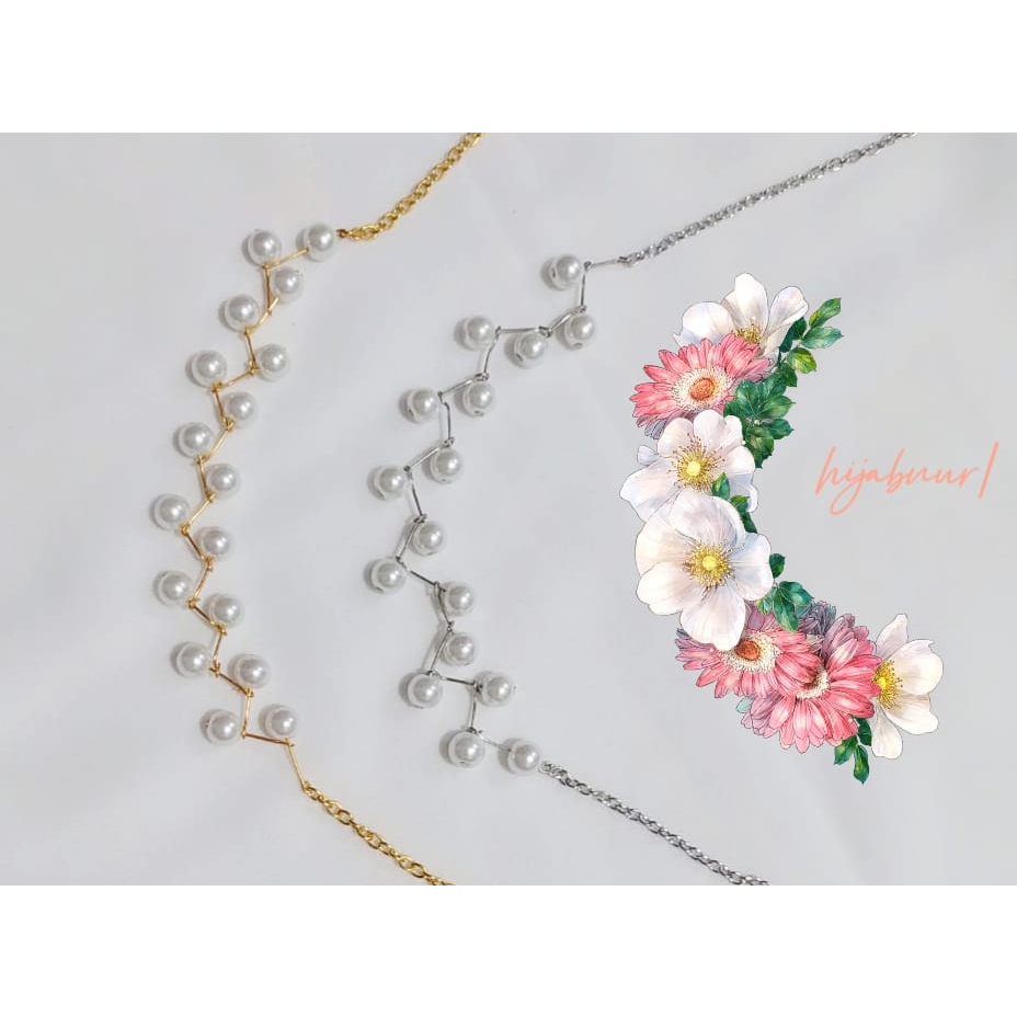 Hijabnur1 - Kalung Rantai Hijab - Kalung Mutiara Wanita Handmade