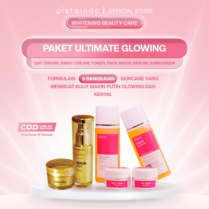 Paket Extra Glowing 1 Set + Sunscreen Glowing Dan Serum Glowing