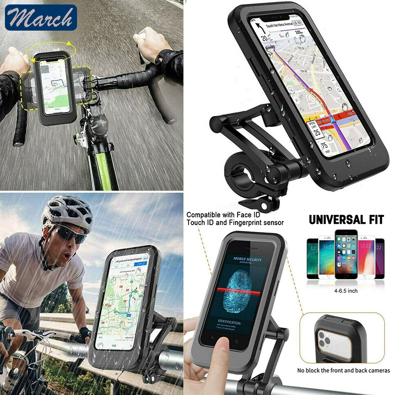 phone holder hp motor tas waterproof Hp stand dudukan telepon tahan air untuk pemasangan di Stang Spion