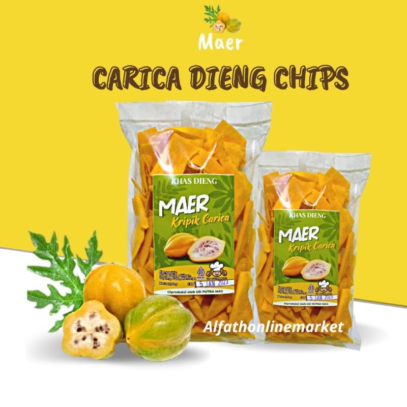 

Carica Dieng Chips - Keripik Buah Carica Dieng Snack Camilan Sehat Manis Renyah 200 gram