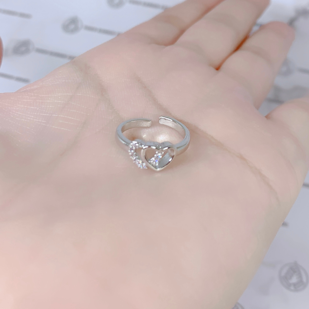 Cincin Anak Perempuan Xuping Silver Motif Permata Love *12