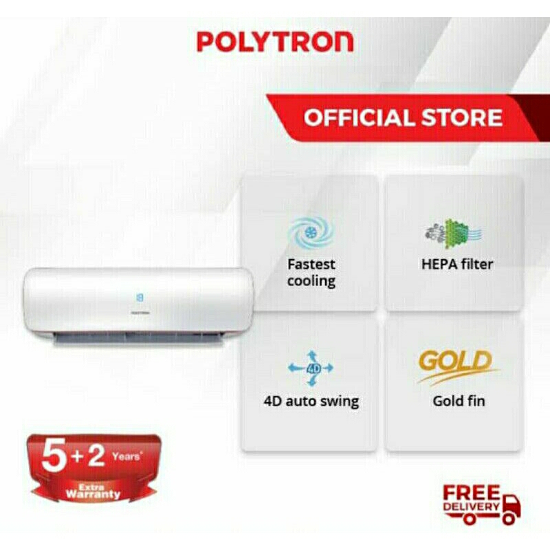 newAC Hemat listik POLYTRON 05VXM 05PK terpasang dicirebon GARANSIRESMI 5THN  #Cirebon SUPERDINGIN#