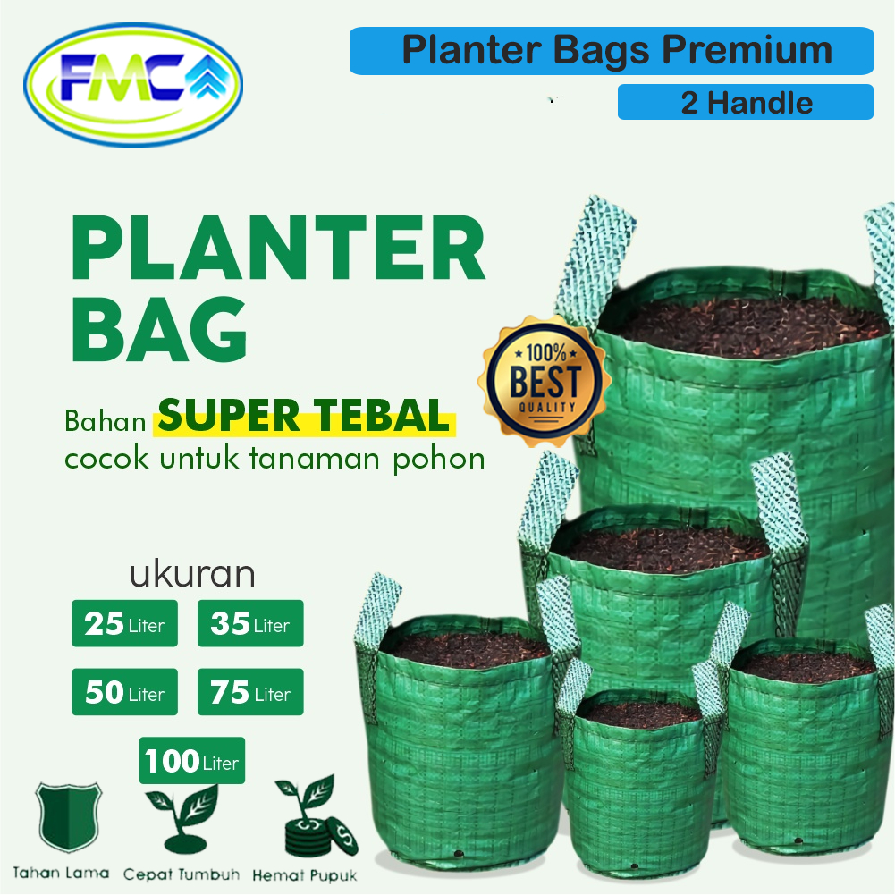 Planter Bag Tanaman Pot Taman Besar Polibag Media Tanam Plybag Planterbag 34 50 75 100 Liter L XL XXL Jumbo Premium