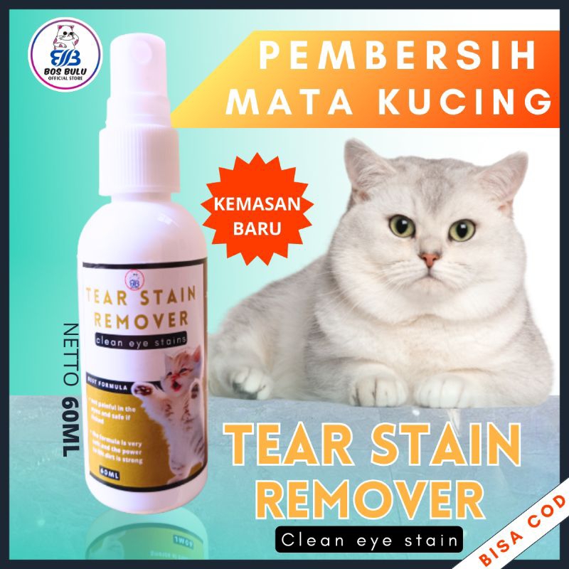 tearstain remover spray pembersih noda air mata hidung kucing 60ml