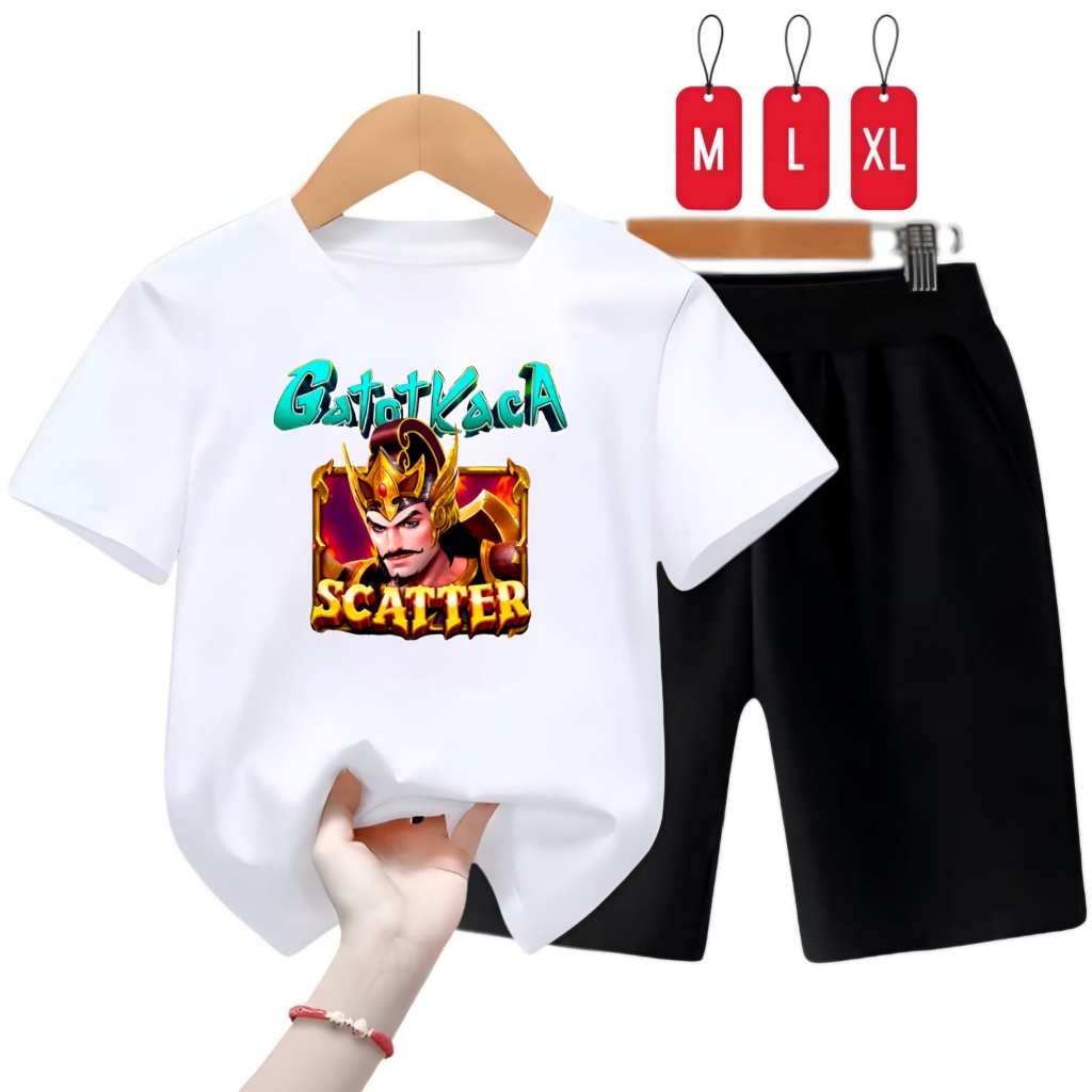 Setelan Baju Kaos Anak Laki-Laki GatotKaca