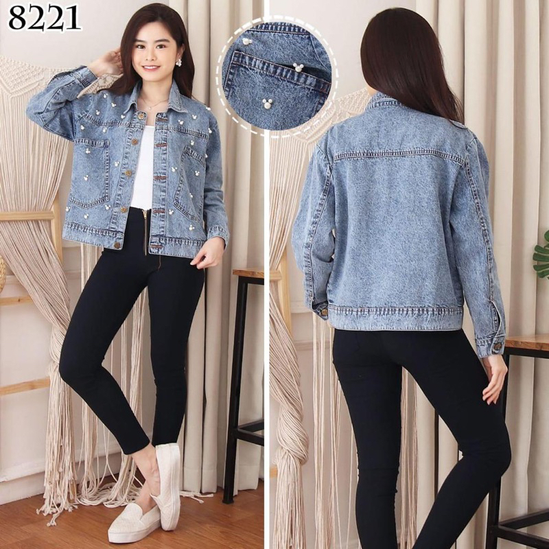 Jacket Jeans Qoutes Oversize