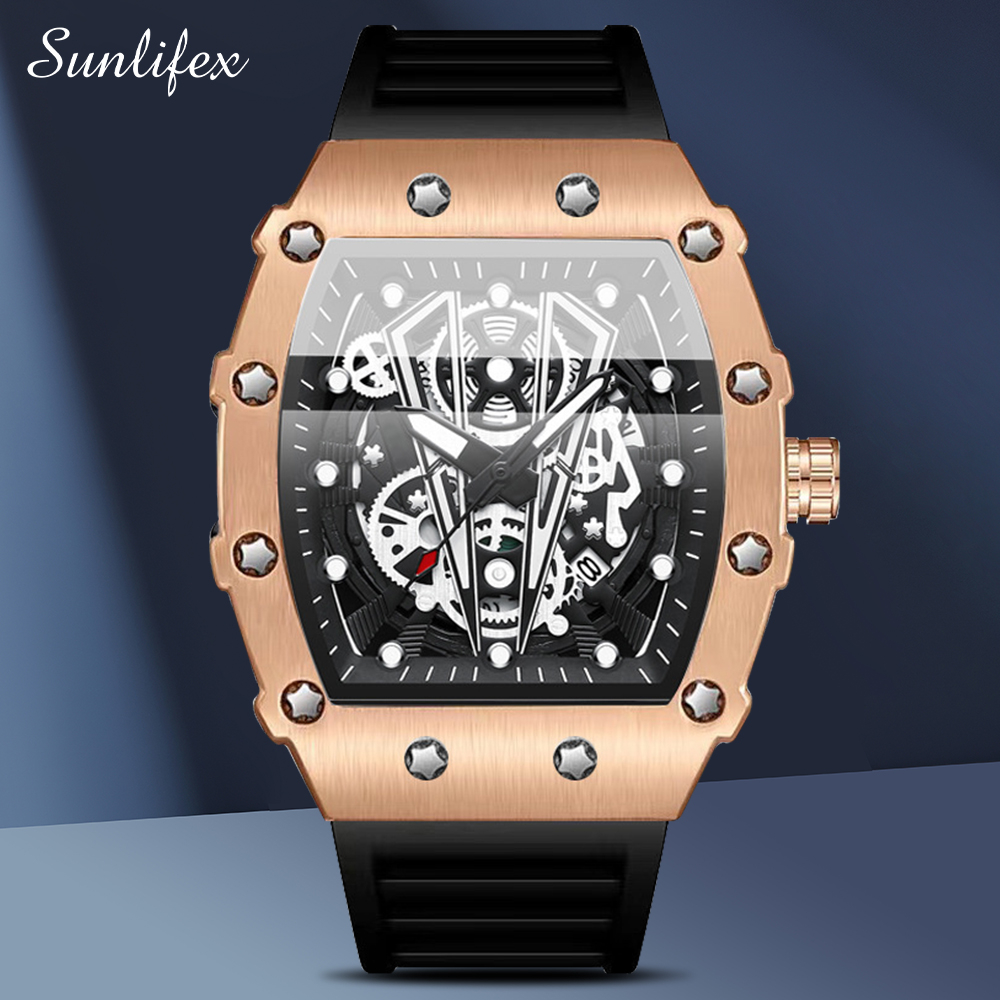 SUNLIFEX Jam Tangan Pria Original Anti Air Analog Keren Tahan Bisnis Kuarsa Asli New Arrivel Model Terbar