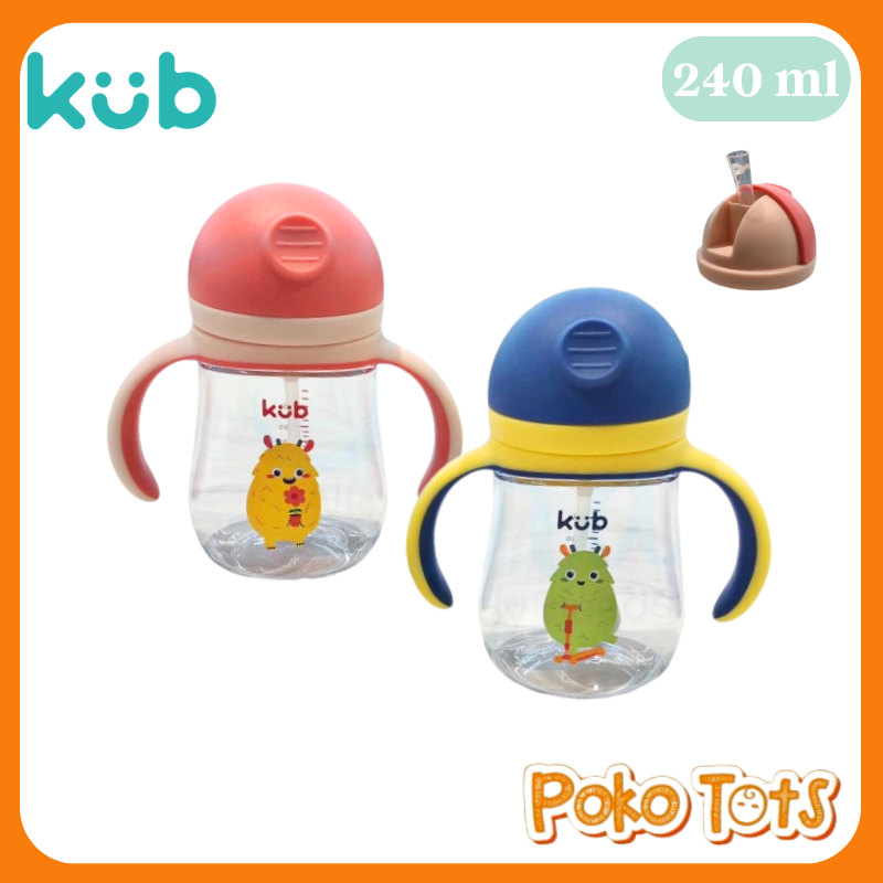 KUB Tritan Sippy Cup Baby 240ml Botol Minum Dengan Sedotan Bayi Tritan Bottle KUB WHS