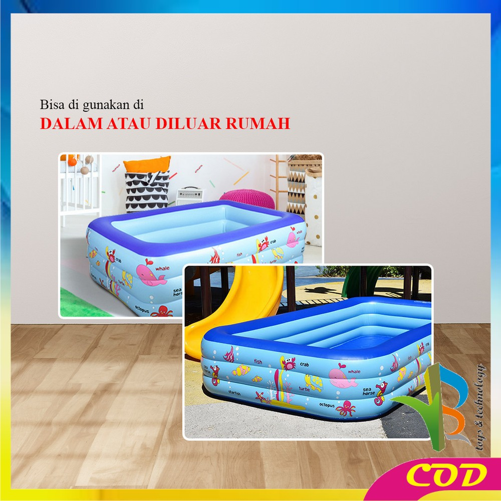 RB-M327 Mainan Anak Kolam Renang Karet Ocean Dasar Gelembung / Kolam Renang Keluarga Baby Bathtub Kolam Mandi Bayi Swimming Pool