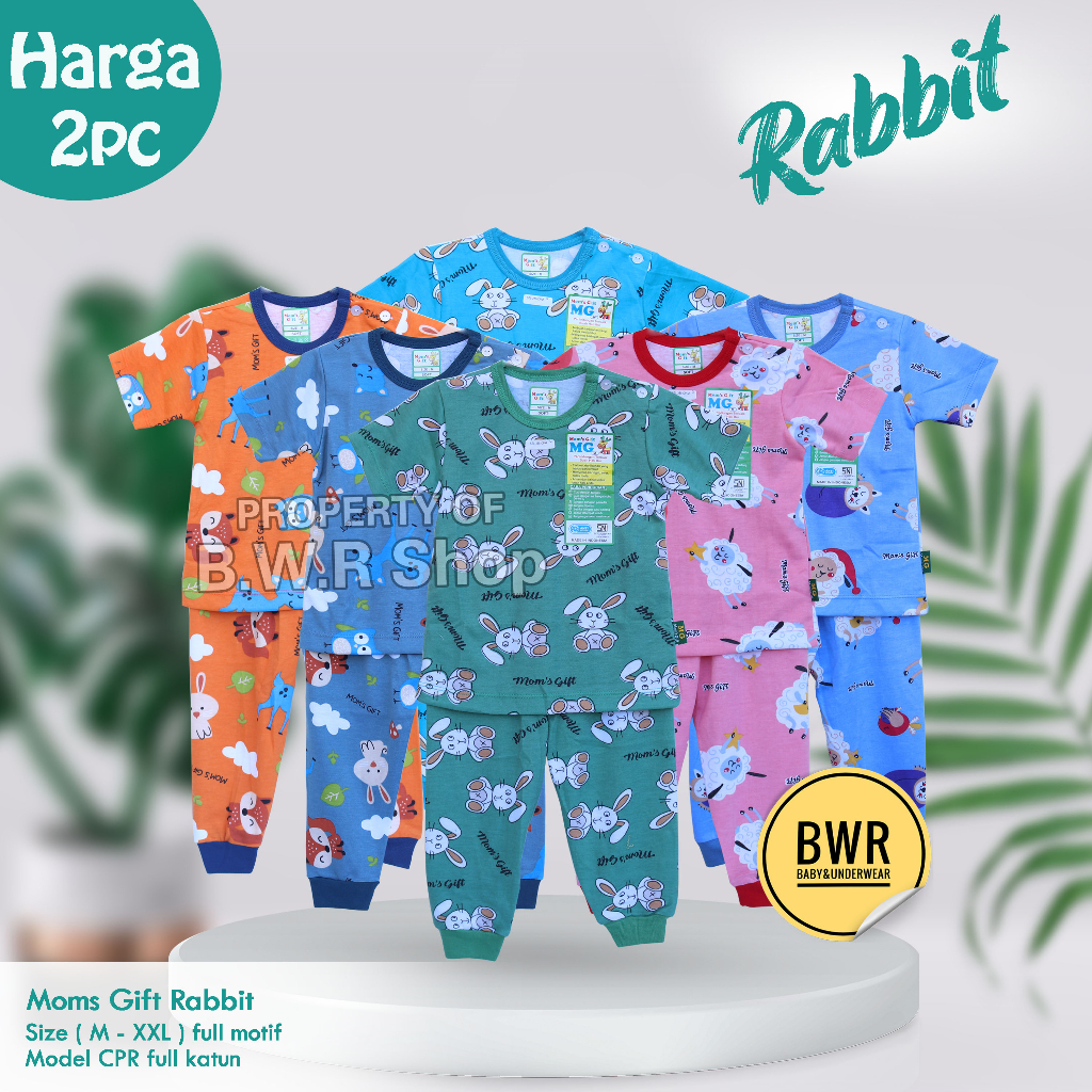 CPR Setelan Moms Gift SABANNA Jungle Rabbit Transport Dinosaurus Katak Toco Series / Baju Bayi Setelan Piyama Anak Unisex Baju Pendek Celana Panjang Baju Tidur 262 | Bwr