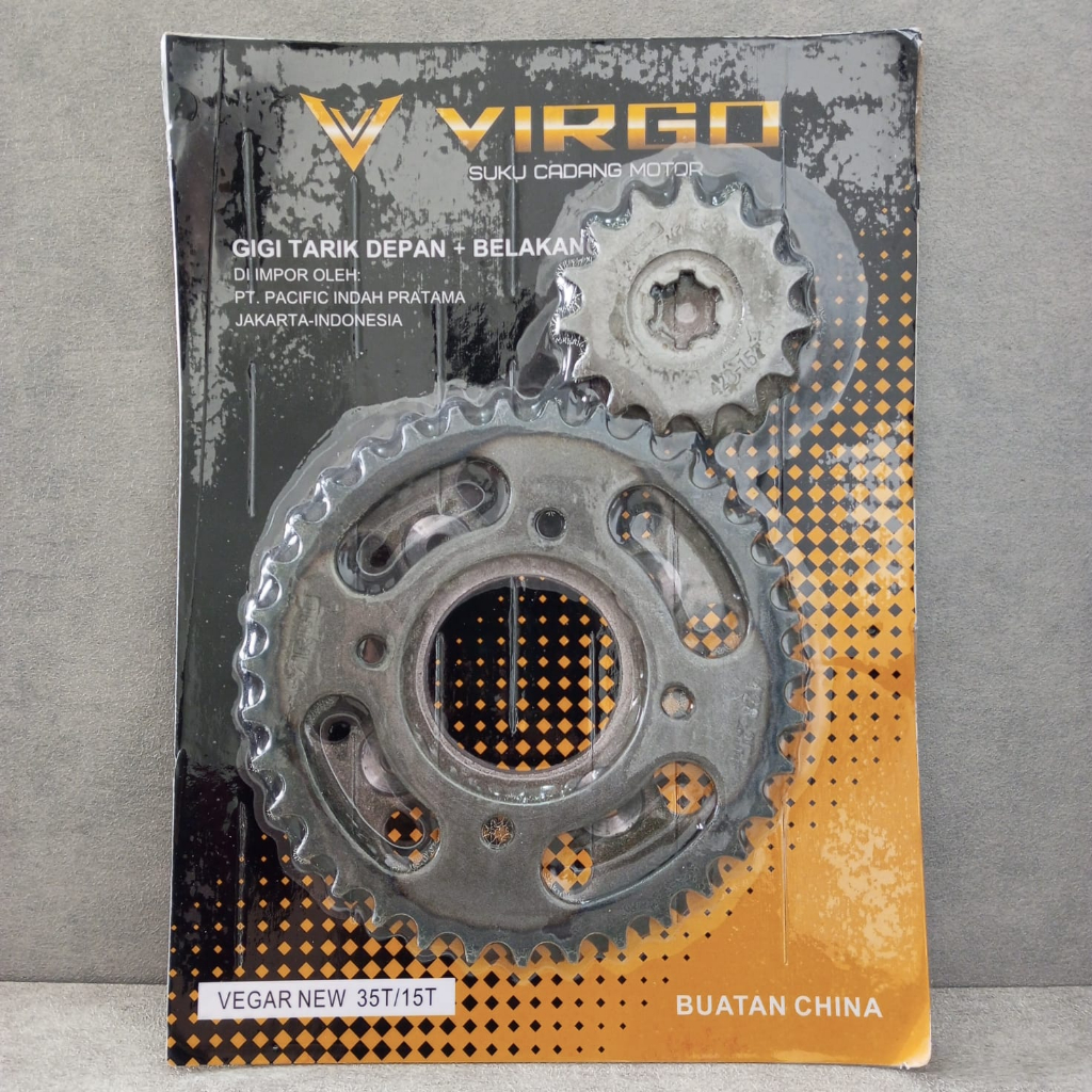 GEAR SET DEPAN + BELAKANG MURAH VEGA R NEW 15T/35T VIRGO