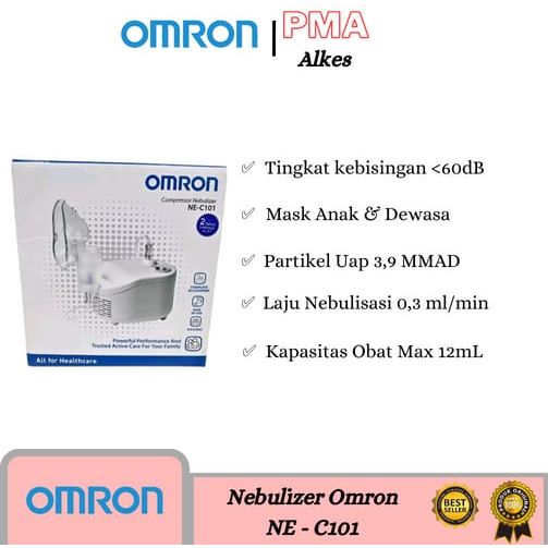 OMRON NEBULIZER NE C101 / ALAT UAP DEWASA, ANAK DAN BAYI