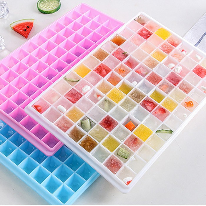 Serbagrosirmurah Kotak ice cup ice cream isi 60 96 kotak grid Cetakan Es Batu ice cube mold kulkas dapur coklat Jelly Mold