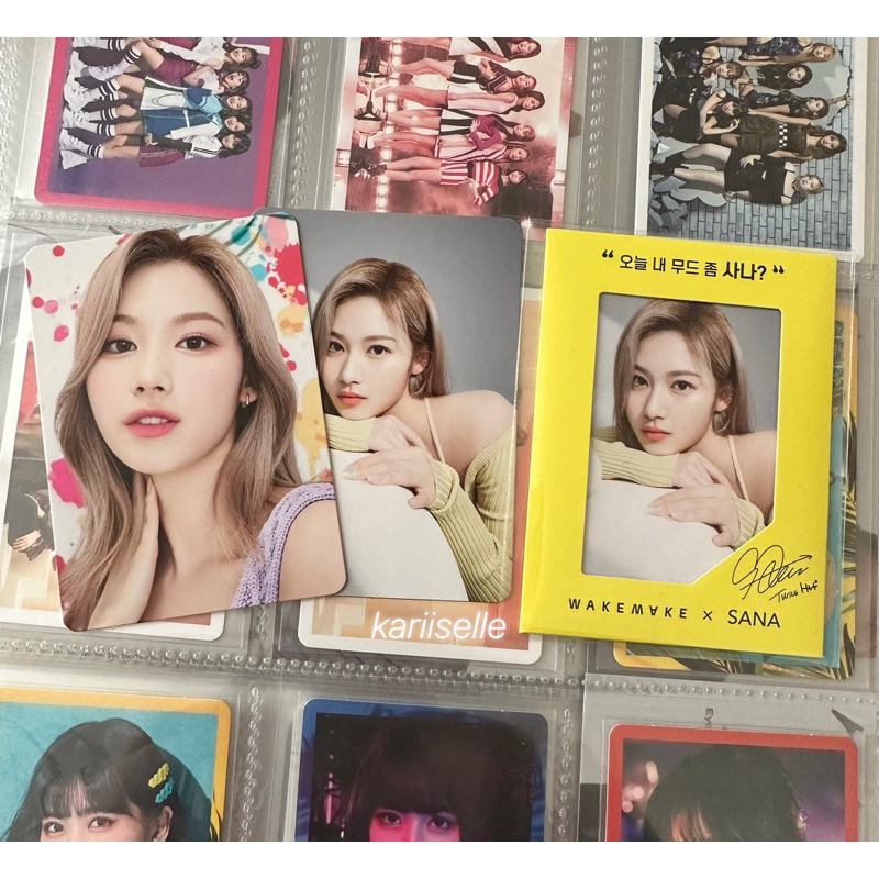 TWICE SANA WAKEMAKE PHOTOCARD SET pc concept selca zoom close up make up sealed unsealed event wkmk
