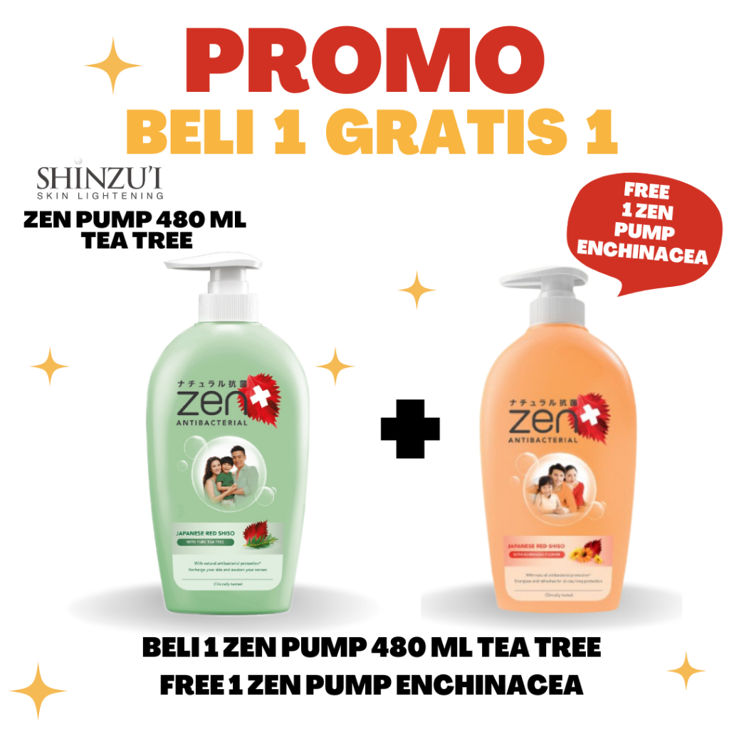 [ PUMP BELI 1 GRATIS 1] ZEN Body Wash Pump 480 ml | Garden Of Naeem Pump 480