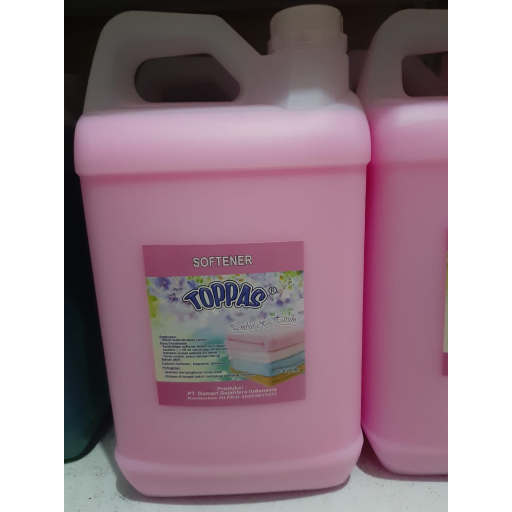 Pewangi dan Pelembut Pakaian SOFTENER TOPPAS 5 Liter