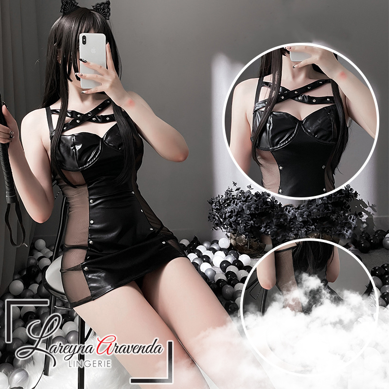 Lareyna Aravenda Set Lingerie Malam Terindah + CD Bahan Latex Cup Wire LG549