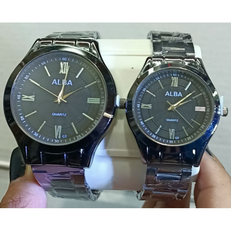 JAM TANGAN COUPLE PRIA WANITA STAINLESS ANALOG