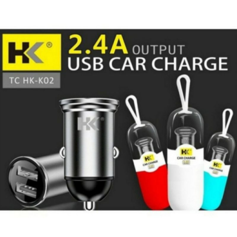 SAVER HK CASAN MOBIL 2 PORT USB 2.4A QUICK CHARGING PENGISIAN CEPAT BAHAN ALUMINIUM ALLOY