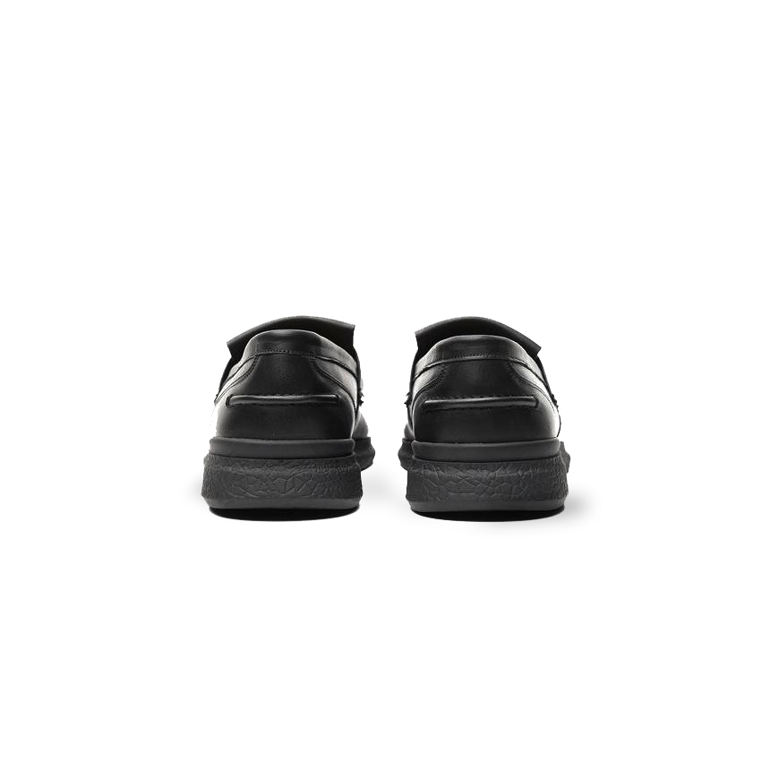 Portee Goods Sepatu Kulit Pantofel Pria Loafers Tasseled Life Hitam