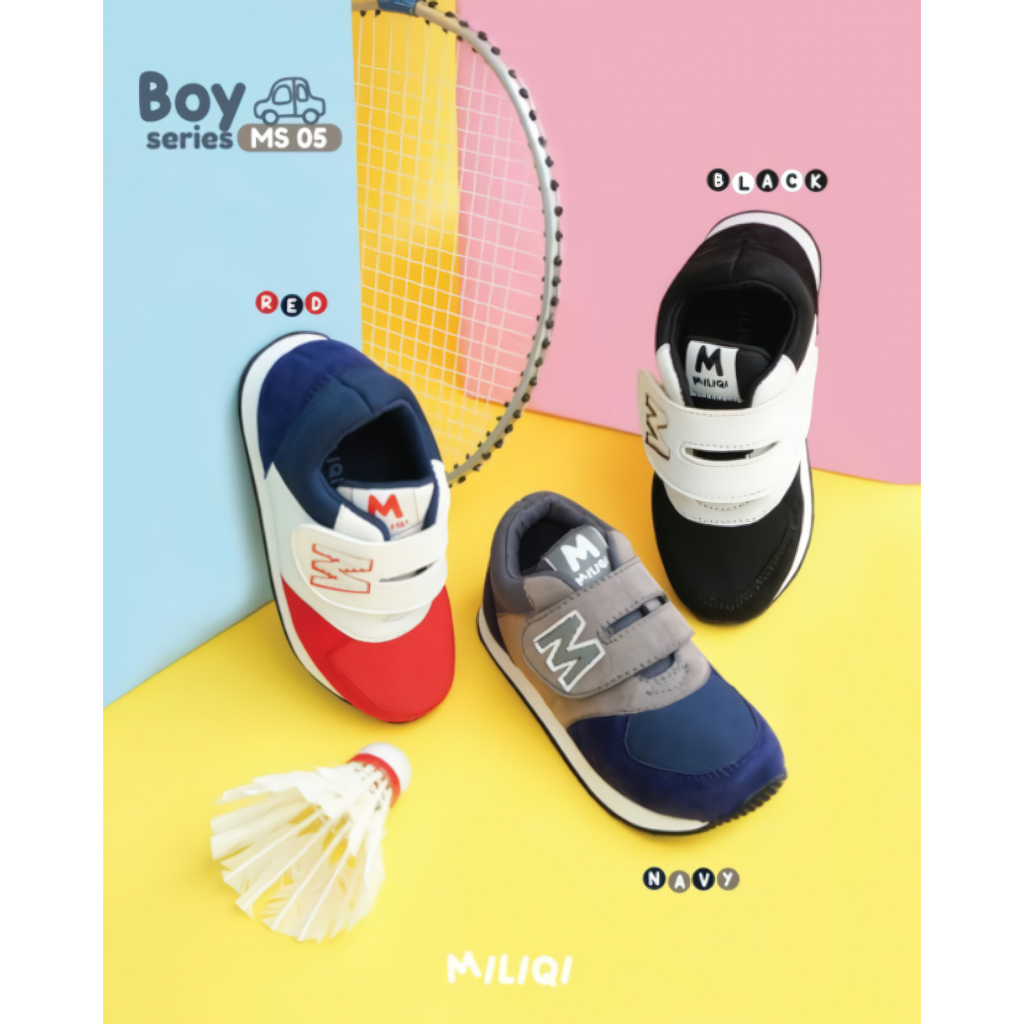 Sepatu Anak Laki-Laki Perempuan Casual Running Usia 1-8 Tahun Miliqi Shoes Model Terbaru Cocok Untuk Sekolah Barang Import Harga Murah