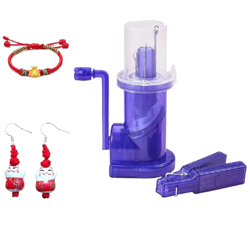 Mesin Rajut Tali Kepang Manual Knitting Machine Rope Weaving Braided Necklace Jewelry Winder Tool Cross Border