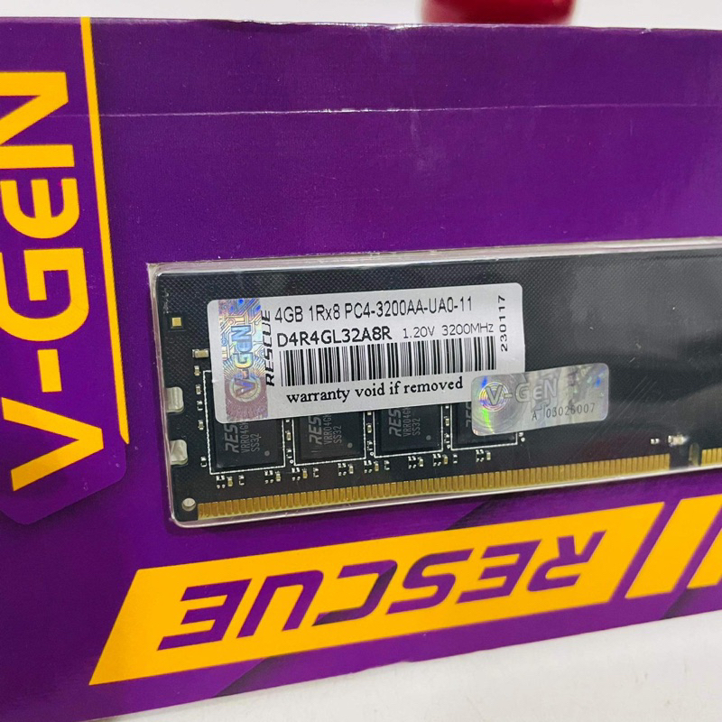 RAM DDR4 V-GeN RESCUE 4GB PC25600/3200Mhz LongDimm