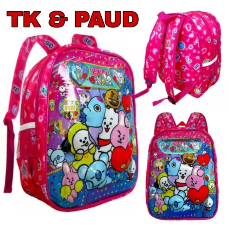 TAS RANSEL ANAK BTS SD &amp; TK LAMPU LED DI TEPUK NYALA//BONUS BOTOL MINUM 1PCS,MURAH MERIAH BERKUALITAS