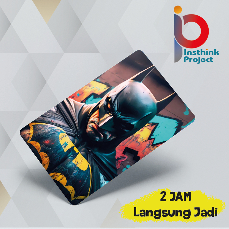 Custom E-Card uang elektronik - UV Print Seri SUperhero