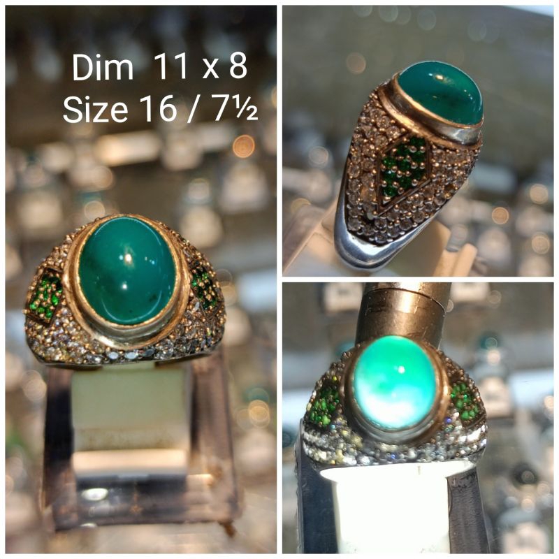 cincin bacan majiko giwang tanpa mangkok asli batu100%