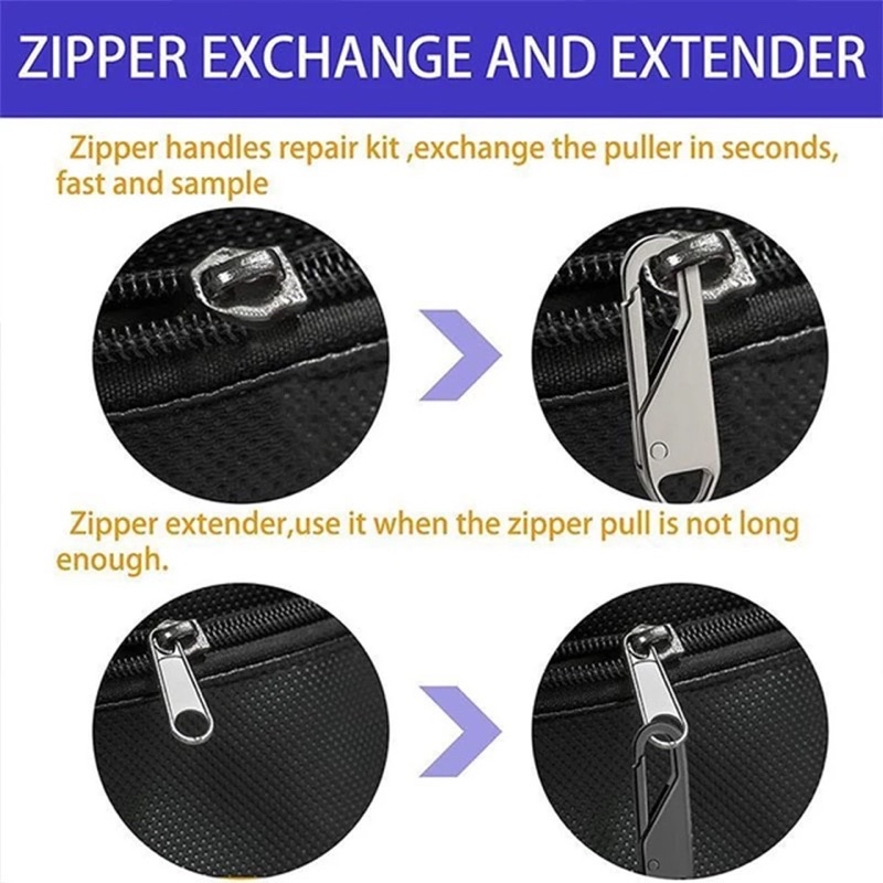 Pengganti Restleting Putus Pengait Kepala Restleting Universal Zipper Gantungan Resleting Serbaguna