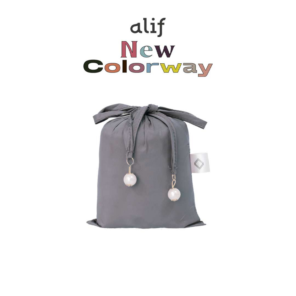 ALIF MUKENA MINI PARASUT PREMIUM KOREA TRAVEL - ULTIMATE GRAY ( MKN-052 )