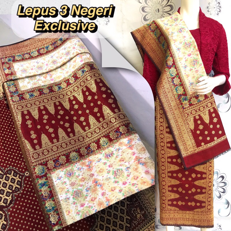 Songket Lepus 3 Negeri Exclusive-Asli Tenun Tangan Palembang