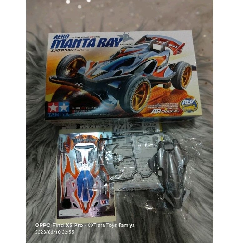 Tamiya 18703 Body Kap Aero Manta Ray Mantaray + Decal