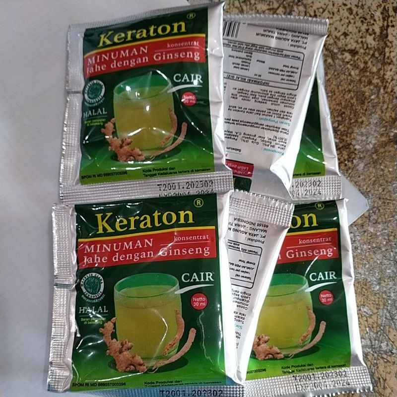 keraton sari jahe,per renteng (6sachet).