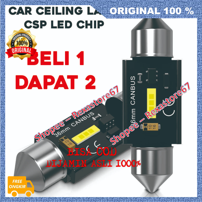 BELI 1 GRATIS 1 Car Ceiling Lamp Csp Led Chip Lampu Led Plafon Csp ASLI