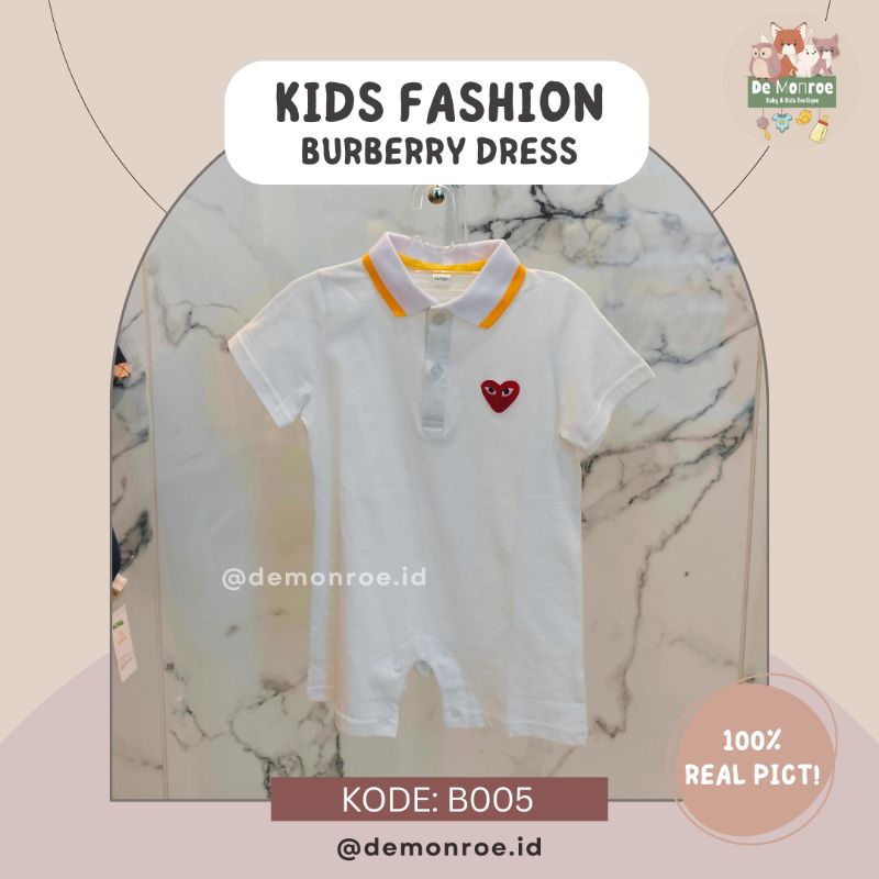 De Monroe Baju Bayi dan Anak Premium Romper Jumper Baby Polo Shirt Berkerah Hype Baby Motif CDG