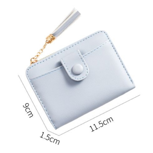 TASBLUE Dompet Wanita Lipat Pendek Dompet Koin Ritsleting Korea Impor Dompet Wanita 2022