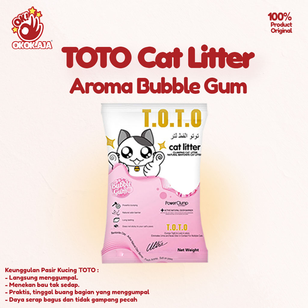 Pasir kucing gumpal wangi TOTO 10L - Pasir Kucing murah