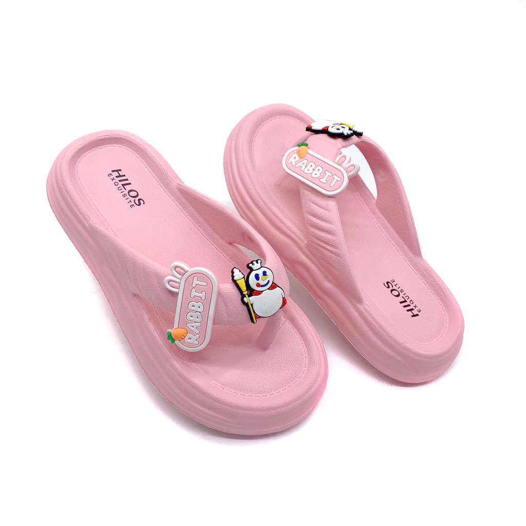 Sandal Jepit Sandal Perempuan Untuk Anak Dan Dewasa Kekinian Lucu Motif Mixue &amp; Rabbit Uk.24-41