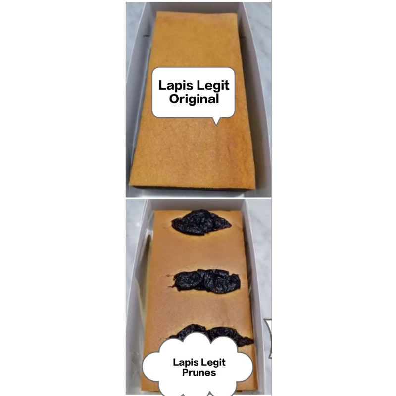 

Kue lapis legit biasa 10x20 prunes, original